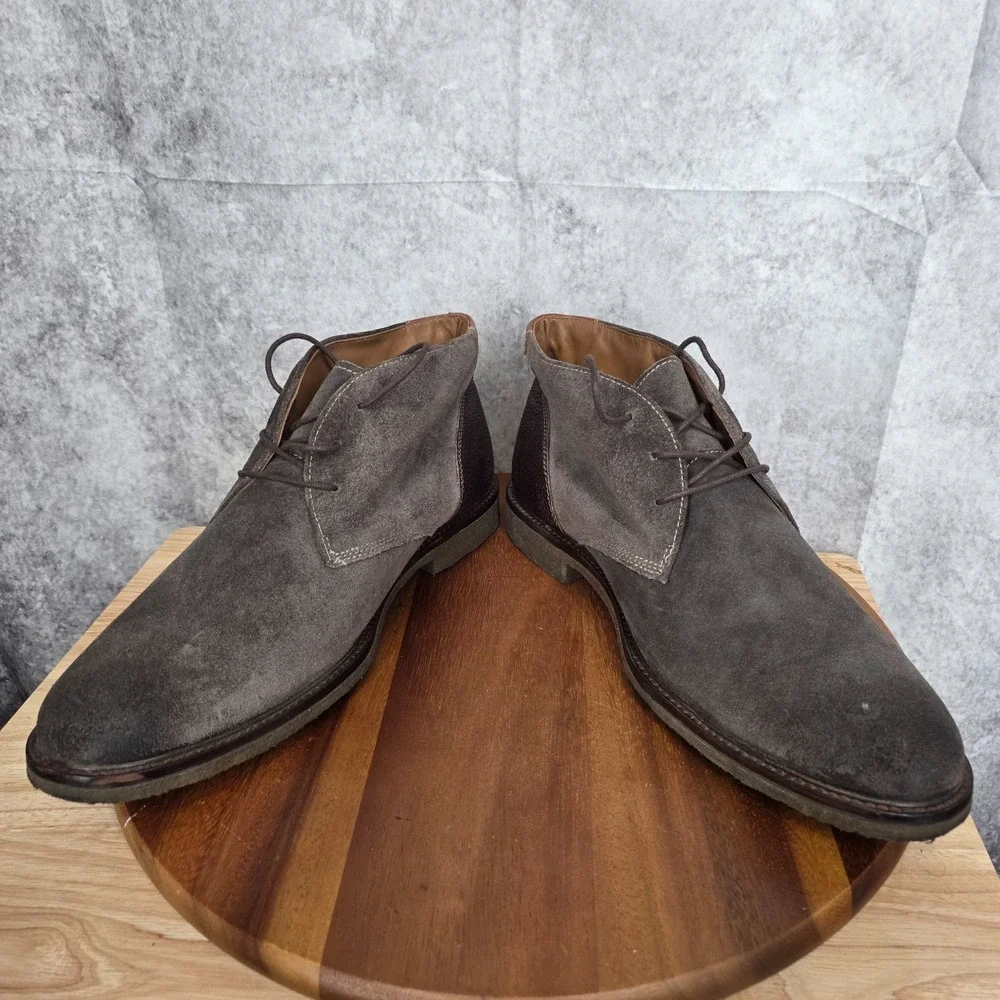 Johnston & Murphy Copeland Chukka Boots Mens 12 M Brown Suede Sheepskin‎ 25-3019